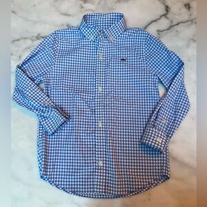 Vineyard Vines Performance Blue and White Shirt